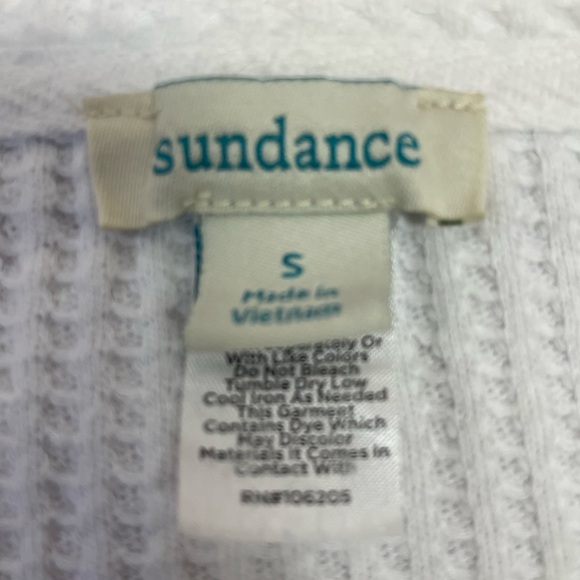 Sundance Lets Chat By The Fire White Long Sleeve - Picture 7 of 7